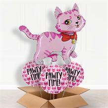 Cat Party Hat Giant Balloon in a Box Gift