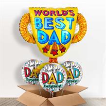 World’s Best Dad Trophy Giant Balloon in a Box Gift