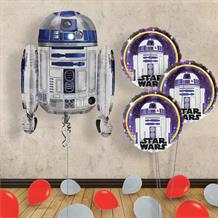 R2D2 | Star Wars Giant Balloon with 3 Balloon Bouquet Inflated Balloon in a Box