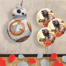 Star Wars | BB-8 Giant Balloon with 3 Balloon Bouquet Inflated Balloon in a Box