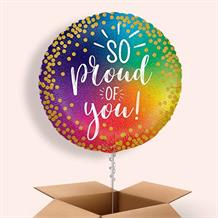 So Proud of You Balloon in a Box (Rainbow) | Party Save Smile