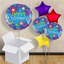 Happy Retirement Colourful Stars 18" Balloon in a Box