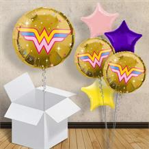 Wonder Woman | Gold Symbol 18" Balloon in a Box