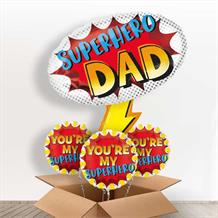 Superhero Super Dad Giant Balloon in a Box Gift