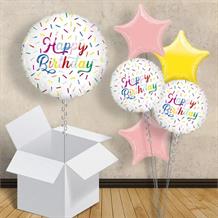 Colourful Sprinkles Happy Birthday 18" Balloon in a Box