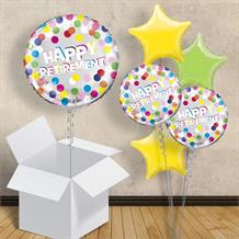 Happy Retirement Colourful Dots 18" Balloon in a Box