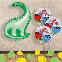 Green Brontosaurus | Dinosaur Giant Balloon with 3 Balloon Bouquet Inflated Balloon in a Box