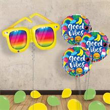 Rainbow Sunglasses Inflated Helium Balloons Delivered | Party Save Smile
