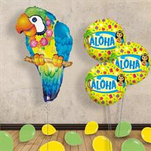 Tropical Parrot Inflated Helium Balloons Delivered | Party Save Smile