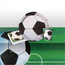 3D Soccer | Football 8 to 48 Guest Starter Party Pack - Tablecover | Cups | Plates | Napkins