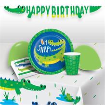 Alligator | Crocodile Party 8 to 48 Guest Premium Party Pack - Tableware | Balloons | Decoration