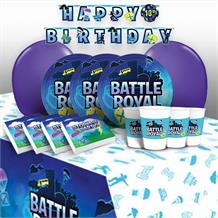 Battle Royal | Gaming 8 to 48 Guest Premium Party Pack - Tableware | Balloons | Decoration