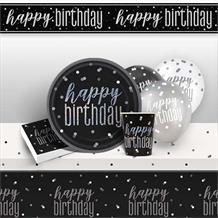 Black & Silver Birthday Party Pack (Premium) | Party Save Smile