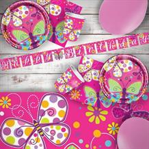 Butterfly Sparkle 8 to 48 Guest Premium Party Pack - Tableware | Balloons | Decoration