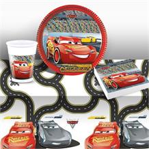 Cars 3 8 to 48 Guest Starter Party Pack - Tablecover | Cups | Plates | Napkins