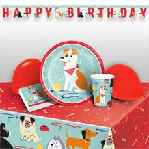 Dog 8 to 48 Guest Premium Party Pack - Tableware | Balloons | Decoration