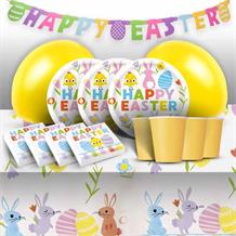 Easter | Colourful | Gingham 8 to 48 Guest Premium Party Pack - Tableware | Balloons | Decoration