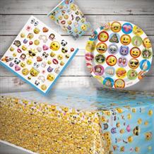 Emoji 8 to 48 Guest Starter Party Pack - Tablecover | Cups | Plates | Napkins