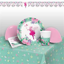 Floral Fairy Sparkle 8 to 48 Guest Premium Party Pack - Tableware | Balloons | Decoration