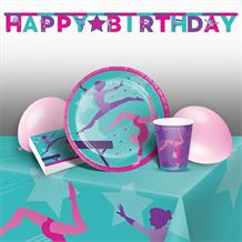 Gymnastics Happy Birthday Party 8 to 48 Guest Premium Party Pack - Tableware | Balloons | Decoration