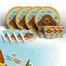 Hey Duggee Party 8 to 48 Guest Starter Party Pack - Tablecover | Cups | Plates | Napkins