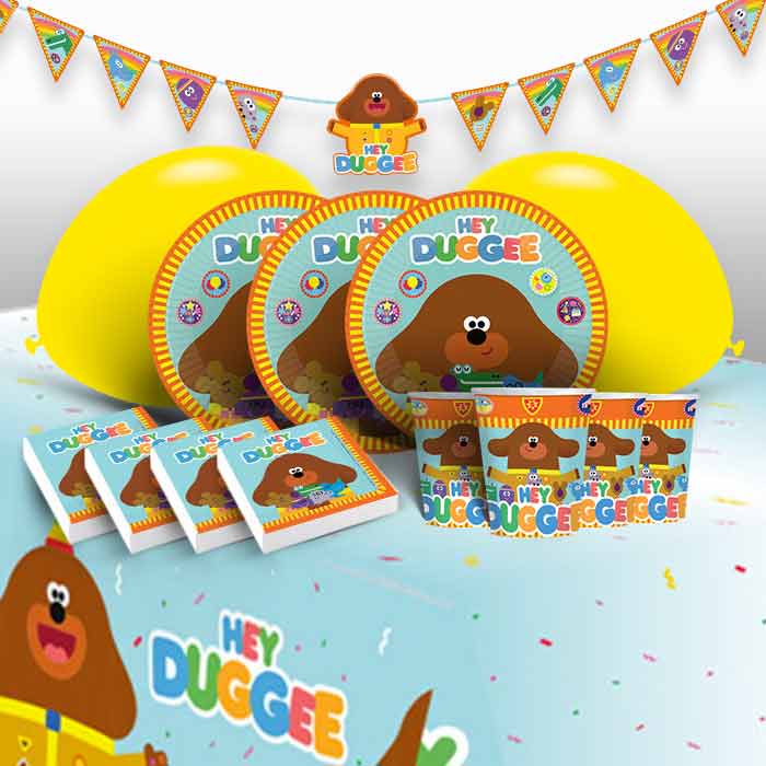 Hey Duggee Party 8 to 48 Guest Premium Party Pack - Tableware | Balloons | Decoration