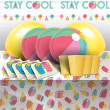 Just Chillin 8 to 48 Guest Premium Party Pack - Tableware, Balloons & Decorations