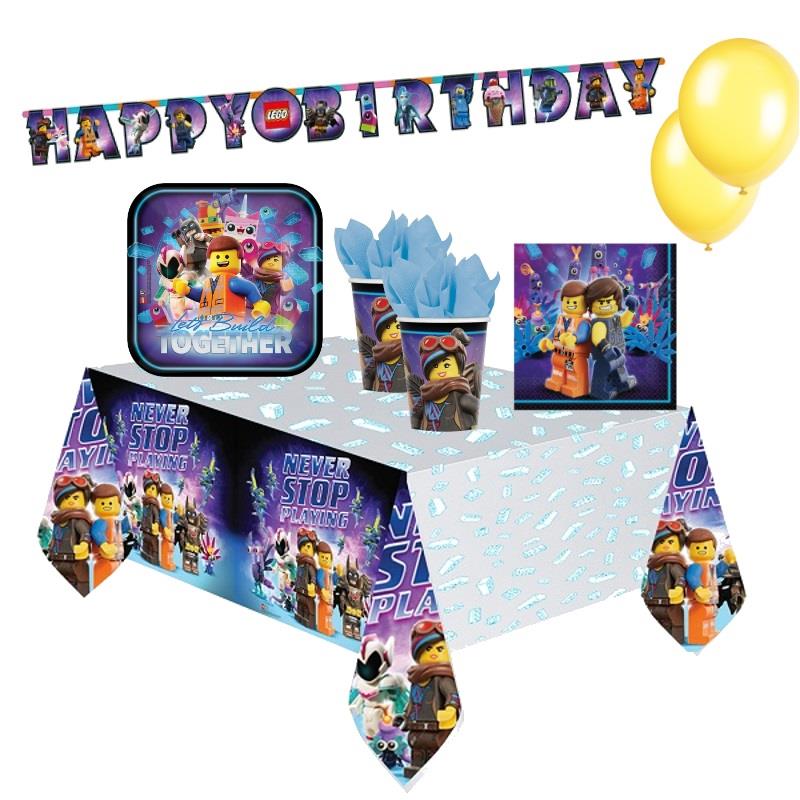 Lego Movie 2 8 to 48 Guest Premium Party Pack - Tableware | Balloons | Decoration