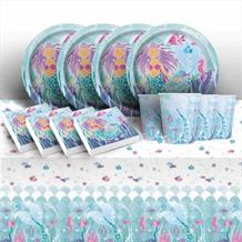 Mermaid 8 to 48 Guest Starter Party Pack - Tablecover | Cups | Plates | Napkins