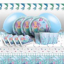 Mermaid 8 to 48 Guest Premium Party Pack - Tableware | Balloons | Decoration