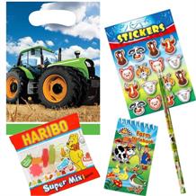Tractor Time Ready Filled Party Bag with Sweets, Stickers + 2 Favours