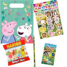 Peppa Pig Treats Ready Filled Party Favour Loot Bags with Sweets, Stickers and 2 Favours