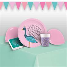 Peacock 8 to 48 Guest Premium Party Pack - Tableware | Balloons | Decoration