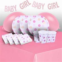 Pink & Gold Dots Baby Boy Party Pack (Premium) | Party Save Smile