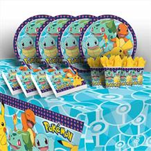 Pokemon 2019 8 to 48 Guest Starter Party Pack - Tablecover, Cups, Plates Napkins