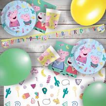 Peppa Pig Treats Premium Party Pack Tableware | Banner | Balloons