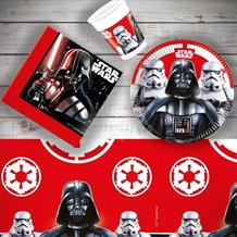 Star Wars Darth Vader & Storm Trooper Party 8 to 48 Guest Starter Party Pack - Tablecover | Cups | Plates | Napkins