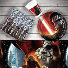 Star Wars Episode 7 | Force Awakens 8 to 48 Guest Starter Party Pack - Tablecover | Cups | Plates | Napkins