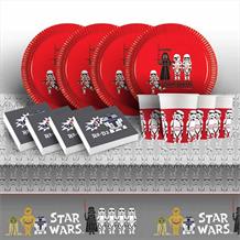 Star Wars Retro 8 to 48 Guest Starter Party Pack - Tablecover | Cups | Plates | Napkins