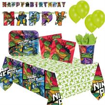 TMNT Rise 8 to 48 Guest Premium Party Pack - Tableware, Balloons & Decorations