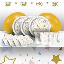 Twinkle Twinkle Little Star 1st Birthday 8 to 48 Guest Premium Party Pack - Tableware | Balloons | Decoration