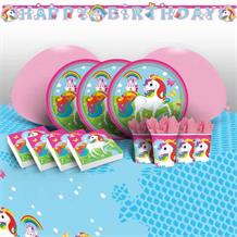 Unicorn 8 to 48 Guest Premium Party Pack - Tableware | Balloons | Decoration