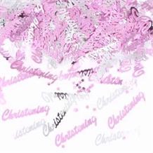 Pink & Silver Christening Party Table Confetti | Decoration