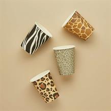 Safari Animal Paper Cups Assorted Designs
