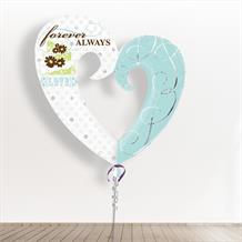 Inflated with Helium Forever Always Heart Shaped Giant 32