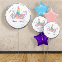 Inflated with Helium Iridescent Unicorn | Rainbow 18" Foil Balloon-Collect from Store Only