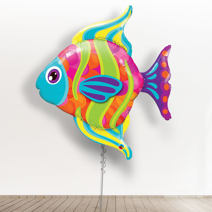 Inflated with Helium Tropical Fish Giant 43 Foil Balloon-Collect