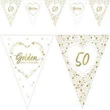 Golden Wedding Anniversary Bunting | Party Save Smile