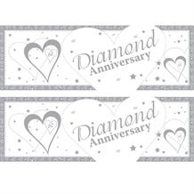 Diamond Wedding Anniversary Giant Party Banner