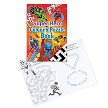 Superhero Party Colour and Puzzle Fun Favour Book
